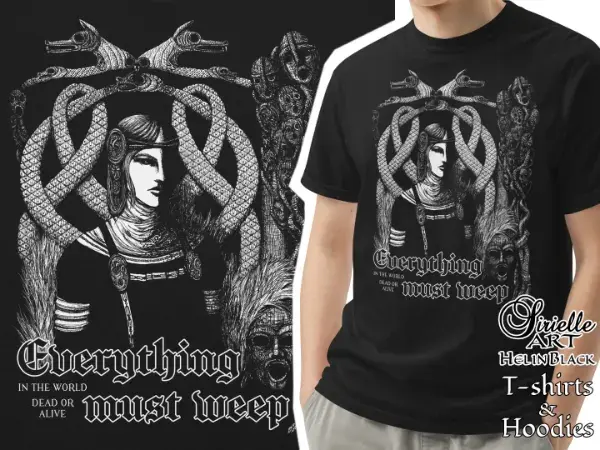 Hel in Black t-shirt design
